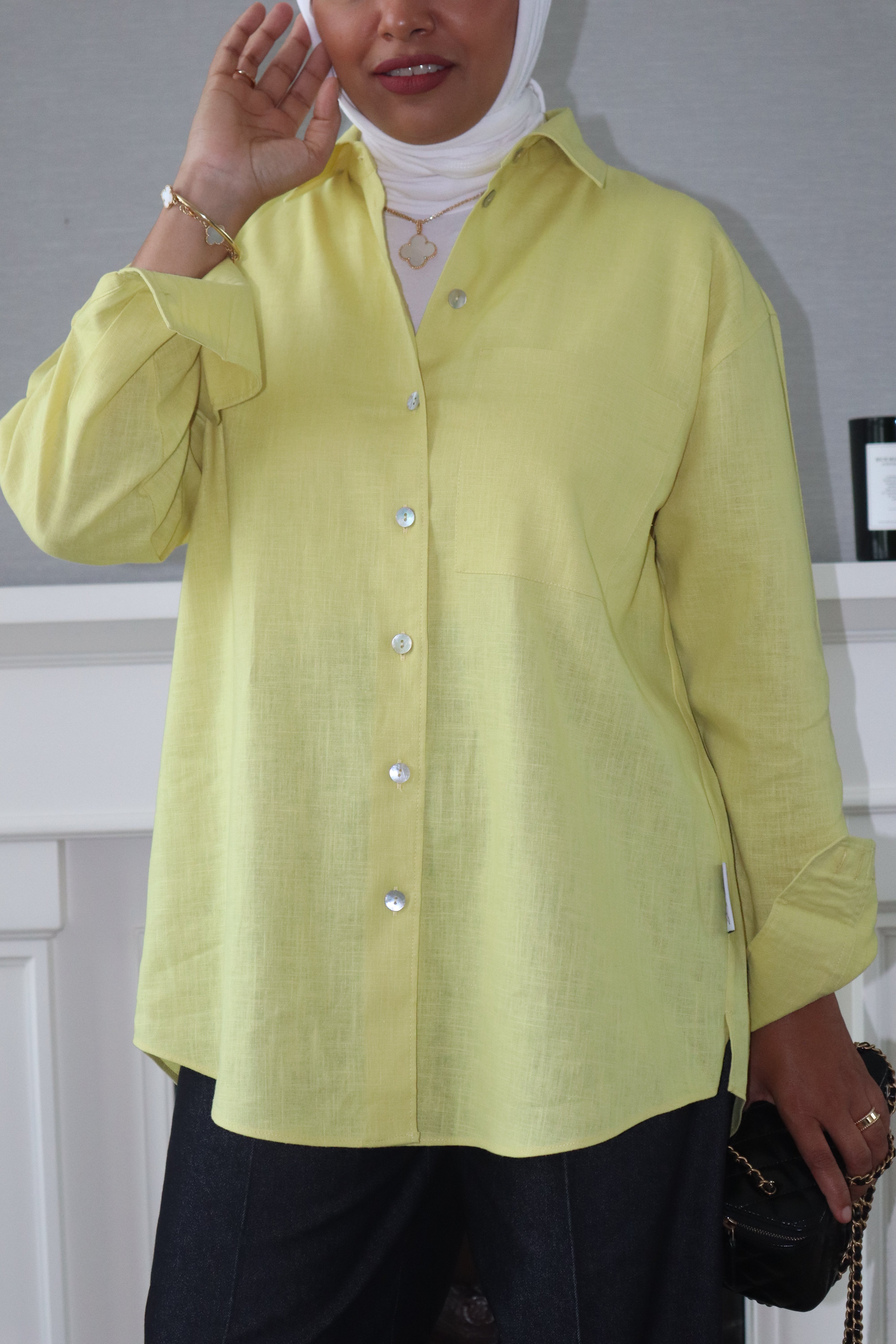 Linen Shirt - Yellow