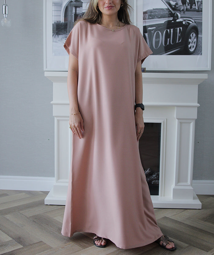 Dress Under Abaya - Dusty Rose