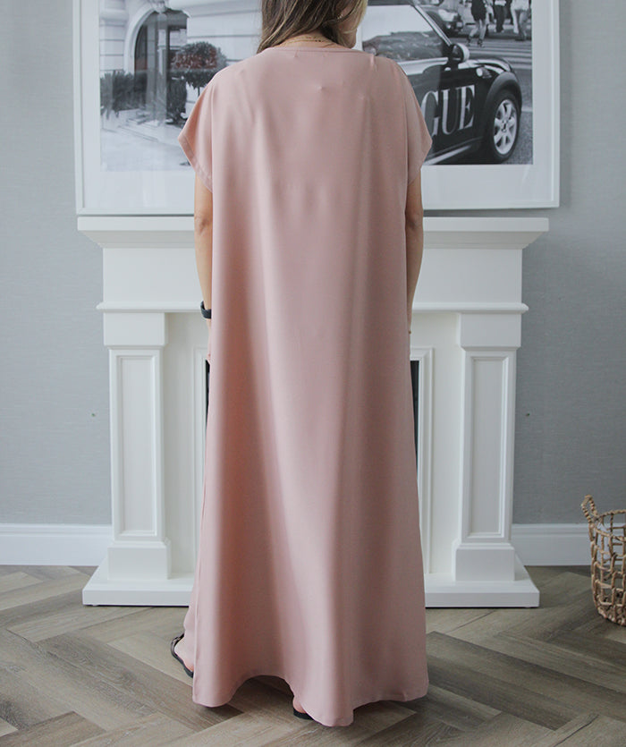 Dress Under Abaya - Dusty Rose