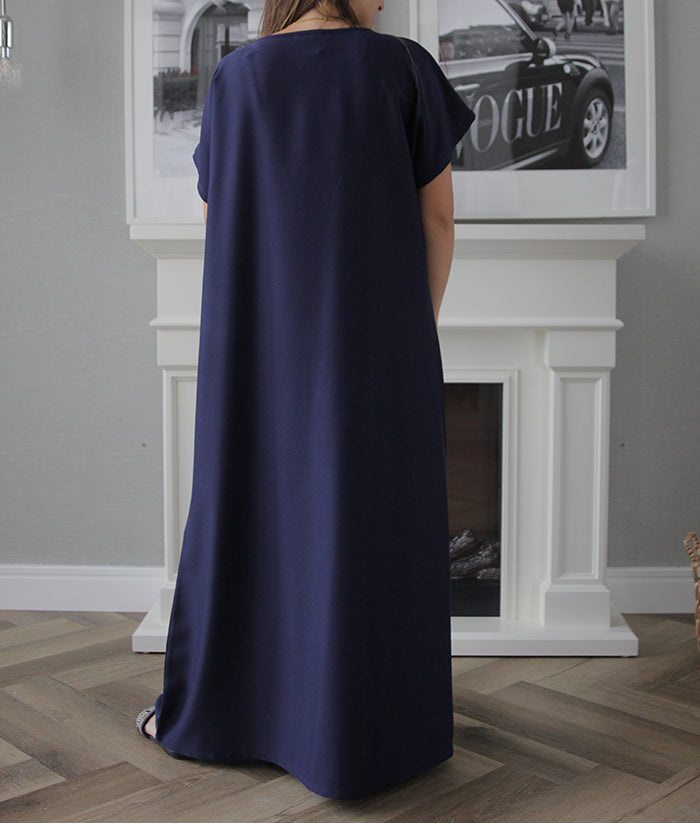 Dress Under Abaya - Navy Blue